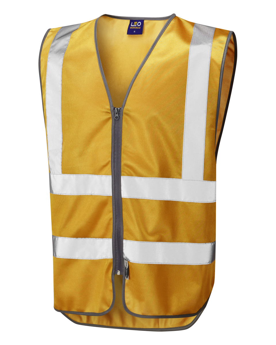 COMMODORE Single Colour Zipped Reflective Waistcoat (Non ISO 20471)